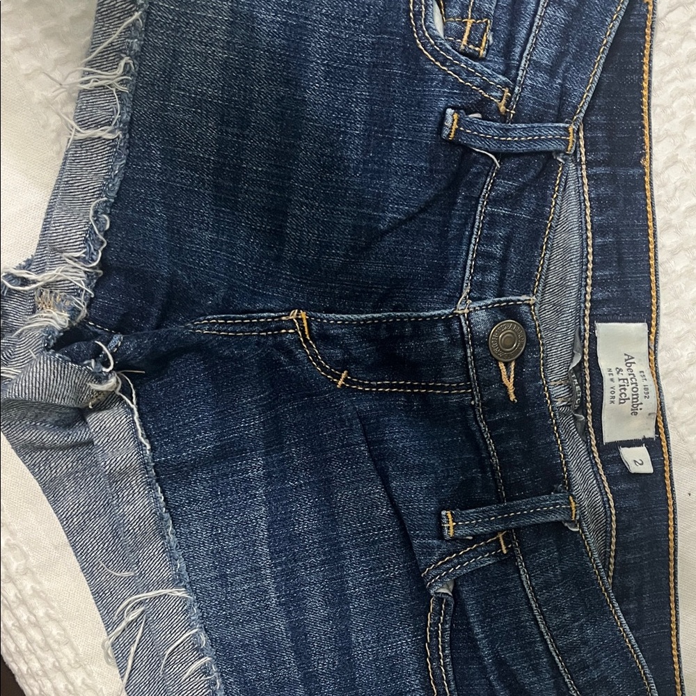 Abercrombie & Fitch Dark Blue Denim Shorts
